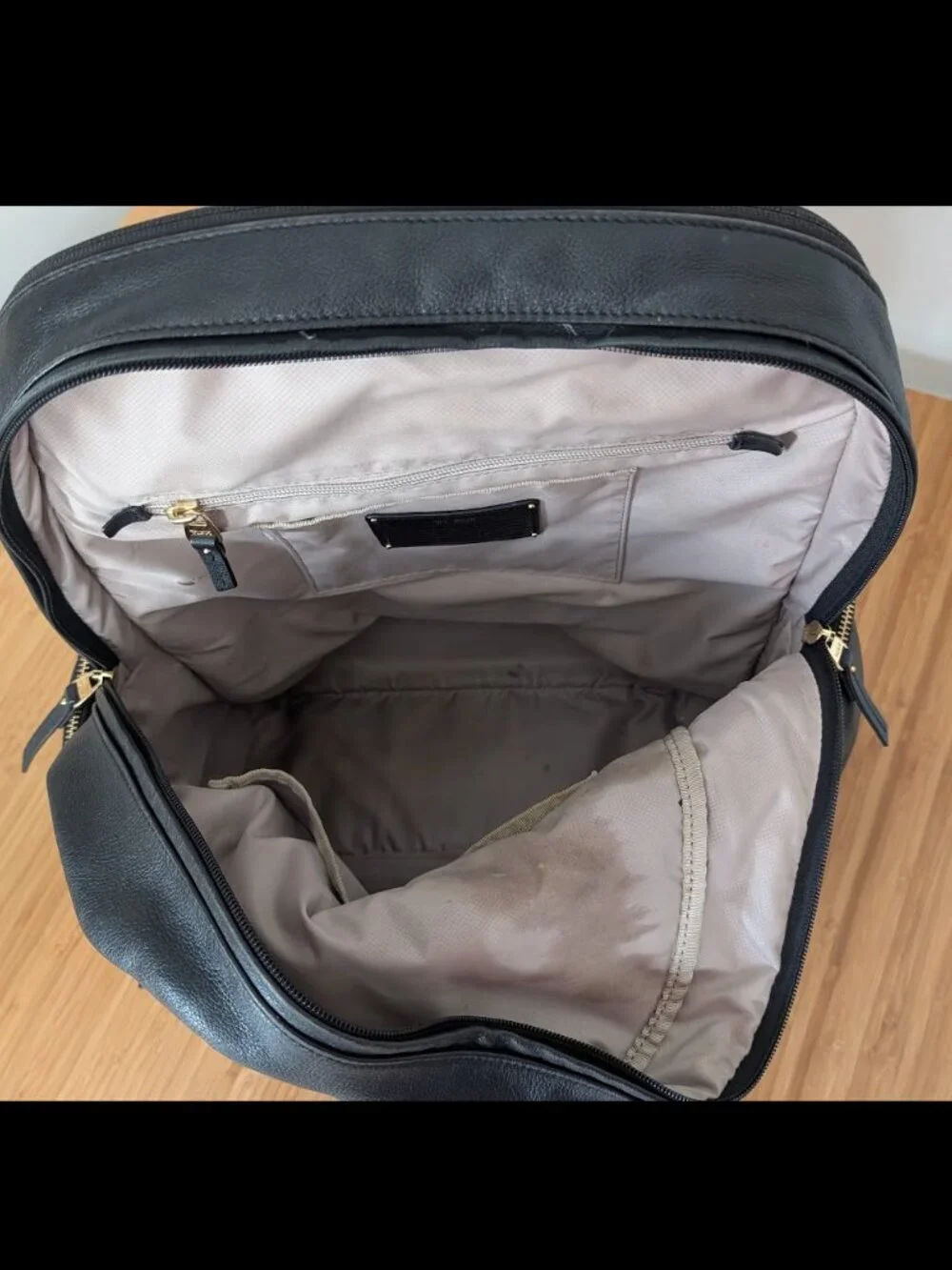 TUMI Voyageur Leather Calais Backpack - Black Leather